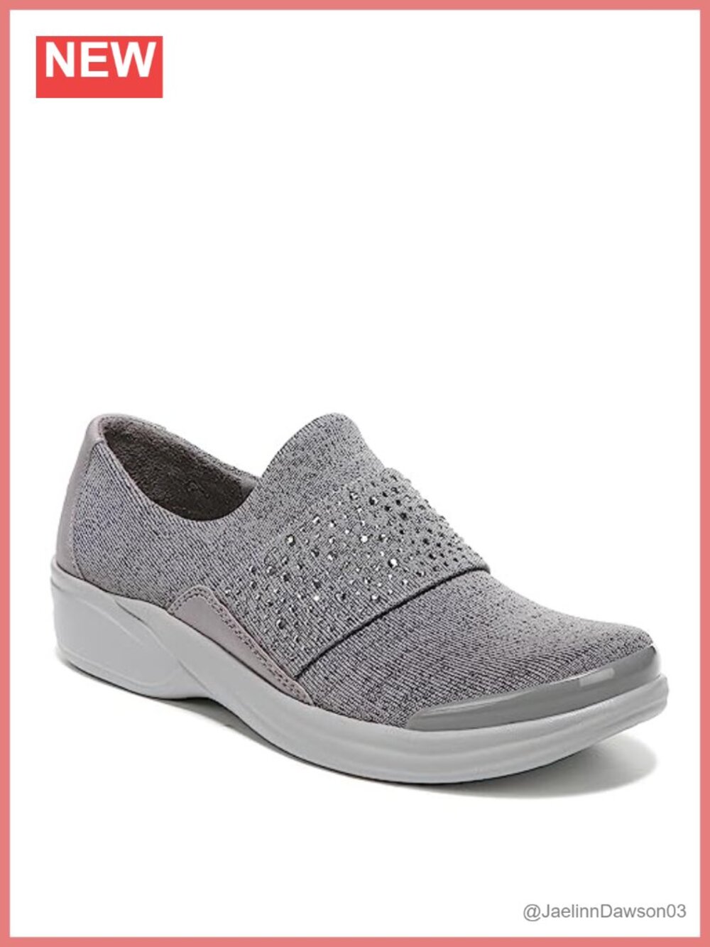 LifeStride Slip-On Loafer Stretch Knit Round Toe Machine Washable